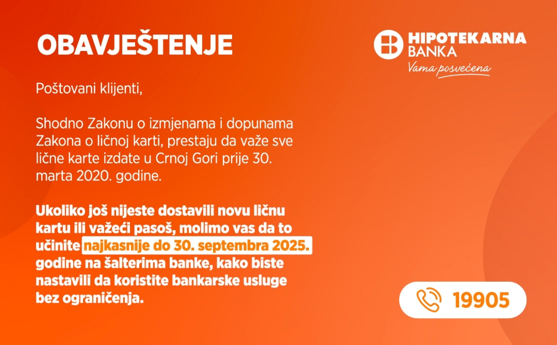 Dostavljanje ličnih karata
